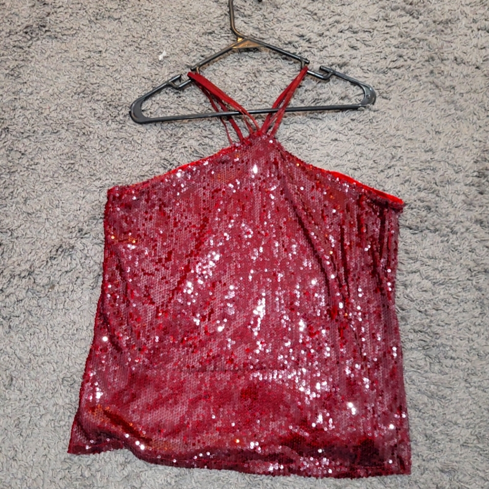 Sequins Halter Top